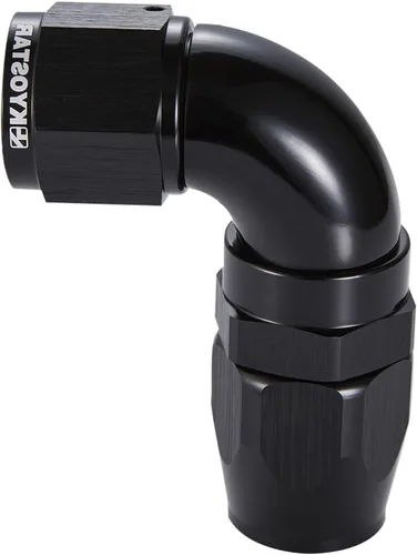Vista 6 de 10AN Accesorios de 90 Grados para Línea de Combustible de Aceite Trenzada Negra #4416