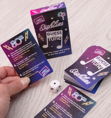 Vista 5 de Boxer Gifts Juegos de cartas musicales de los años ochenta para adultos y familias Letras de canciones Noche de juegos - Nombre de la canción