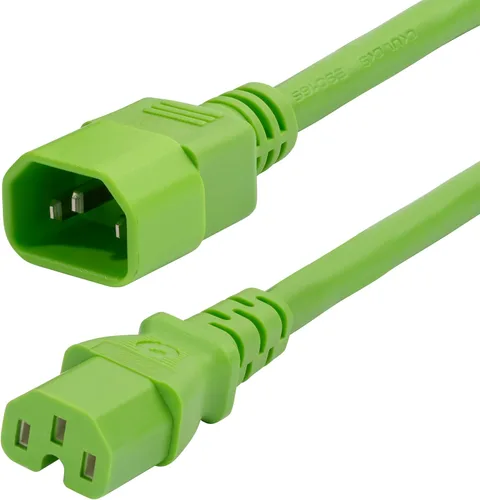 Vista 7 de StarTech - Cable de extensión resistente de 3 pies, 15 A, 250 V, 14 AWG, negro (PXTC14C153) IEC 320 C14 to IEC 320 C15, UL Listed, Heavy Gauge