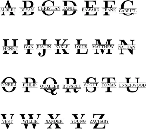 Vista 7 de Gemelos de hombre con nombre personalizado para hombres, gemelos personalizados con 26 letras iniciales del alfabeto, para esposo, a la moda