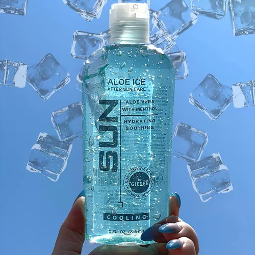 Vista 7 de Sun Laboratories by Giesee Gel de hielo de aloe vera, gel de aloe vera orgánico puro, loción para después del sol con aloe para aliviar quemaduras