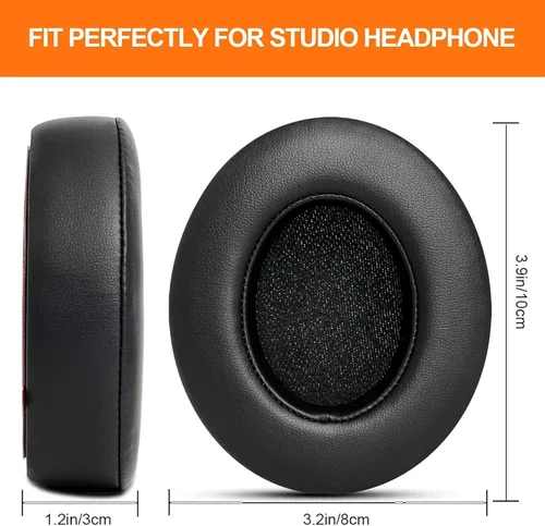 Vista 9 de Almohadillas de repuesto GVOEARS para auriculares Beats Studio 3, almohadillas para auriculares para Beats Studio 2 3 con cable y inalámbricos