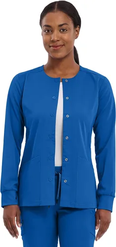 Vista 13 de Healing Hands Chaqueta médica con cierre de presión frontal para mujer Daisy 2-Way Stretch Uniform 5063 4 Pockets, 2-way Stretch Fabric, All-day