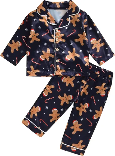 Vista 12 de Conjunto de pijama de satén para niños, niña y niño, con botones, camiseta para dormir+pantalones largos, ropa para dormir y de estar en casa W Rosa