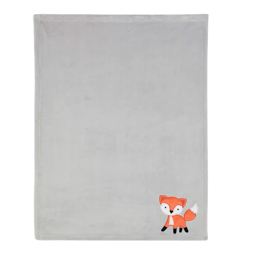 Vista 4 de Bedtime Originals Woodland Friends - Manta para bebé, color gris