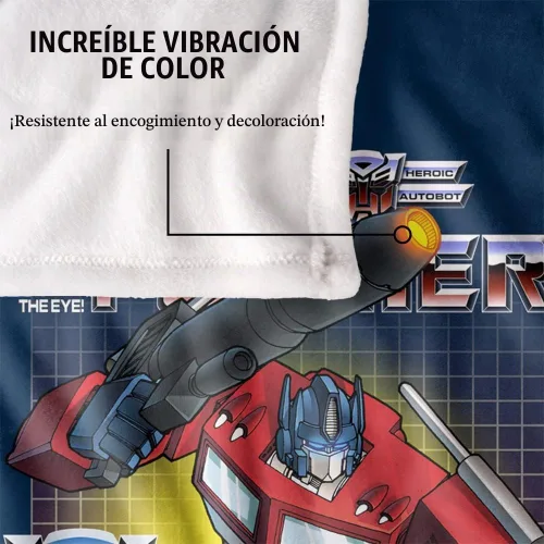 Vista 4 de Transformers Optimus Prime - Manta de tacto sedoso, súper suave, 36 x 58 pulgadas