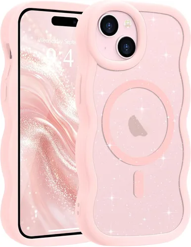 Vista 26 de Pepmune - Funda para iPhone 12 Pro Max con marco ondulado y estructura rígida, color mate claro, cubierta trasera unisex, compatible con Magsafe