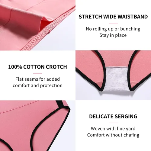 Vista 4 de Cotton Underwear for Women - Panties for Women,Womens Brief Cotton Underwear,Women's Panties