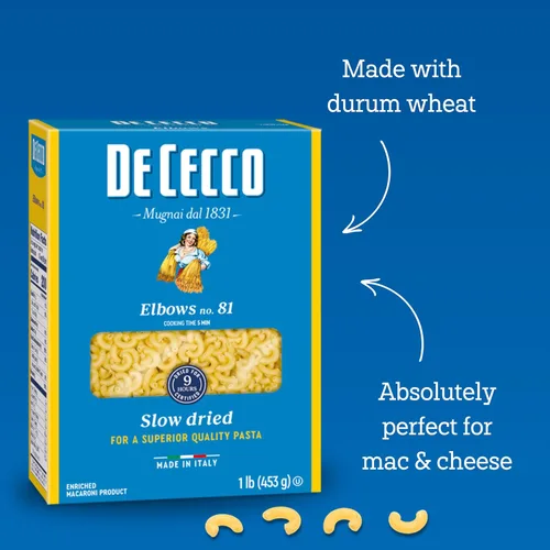 Vista 4 de Pasta De Cecco Auténtico, secado lento, hecho con trigo duro, pasta versátil para salsas y recetas, fabricada en Italia