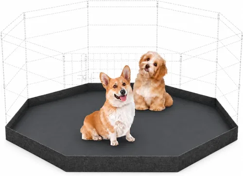 Vista 8 de Artmalle Parque de Juego para Mascotas, Cachorro, 8 Paneles, 24 Pulgadas, para Interior y Exterior, Metal, Plegable, Portátil, Ideal para Mascotas