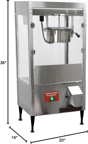 Vista 4 de Auto Serve 8 onzas máquina de palomitas de maíz puerta de acceso de servicio frontal