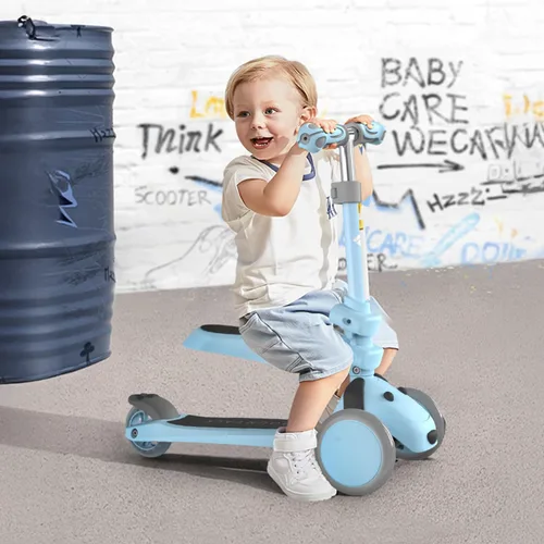 Vista 5 de MOUNTALK Scooter para Niños de 1-12 Años, Scooter de 3 Ruedas para Niños Pequeños de 1-3/3-5/5-8/8-12 Años Niños y Niñas con Alturas Ajustables