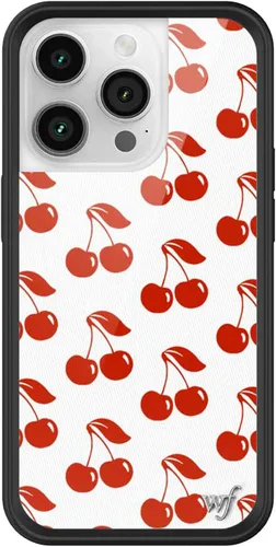 Vista 42 de Wildflower Carcasas – Compatible con iPhone 14 Pro Protector negro parachoques, certificado de prueba de caída de 6.5 pies, propiedad de mujeres