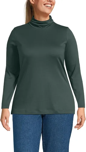 Vista 20 de Lands' End Supima - Suéter de cuello alto y mangas largas para mujer