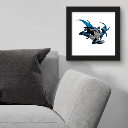 Vista 3 de Trends International Gallery Pops DC Comics Batman - Póster de pared de Action Kick, 12 x 12 pulgadas, versión enmarcada en negro