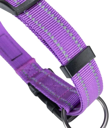 Vista 4 de EXCELLENT ELITE SPANKER Collar reflectante para perro, collar clásico de nailon transpirable ajustable para mascotas con hebilla de liberación