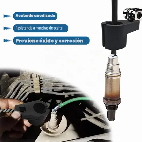 Vista 5 de Herramienta de extracción de llave de enchufe con sensor de oxígeno O2 automotriz, unidad de 3/8 pulgadas, 7/8 pulgadas (0.866 in), sensor de acceso