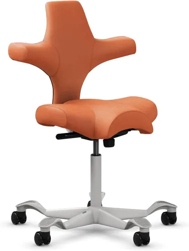 Vista 19 de HAG Capisco Sit to Stand - Silla de pie con marco negro, tapizada de ónix negro con anillo para el pie Negro Onyx