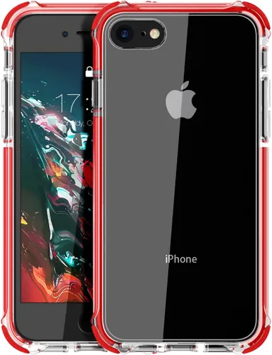 Vista 8 de MATEPROX Funda compatible con iPhone Se 2022, iPhone SE 2020, iPhone 8, iPhone 7, funda transparente, resistente, antiarañazos, antiarañazos, a