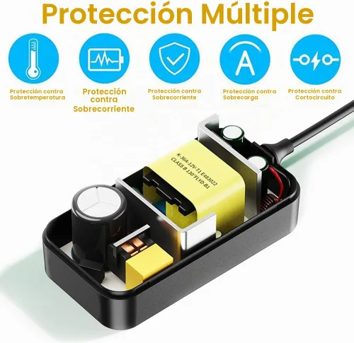 Vista 7 de Adaptador de corriente DC12 V 2A, SANSUN transformadores de AC100-240 V a DC12 V, fuente de poder de conmutación para tiras de luces LED de 12 V