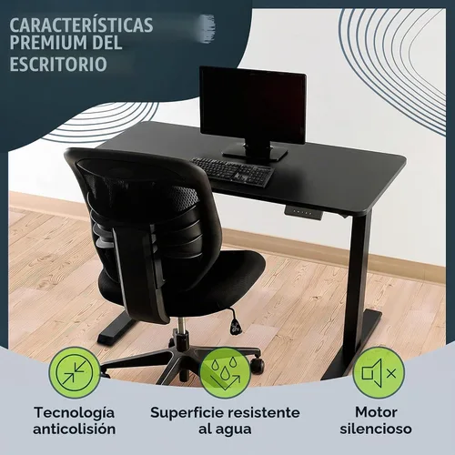 Vista 8 de TechOrbits Marco de escritorio eléctrico de pie de 47 x 24 pulgadas, estación de trabajo motorizada, escritorio de pie de dos patas con ajustes