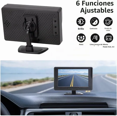 Vista 7 de Cámara de respaldo para coche, sistema de monitor de visión trasera