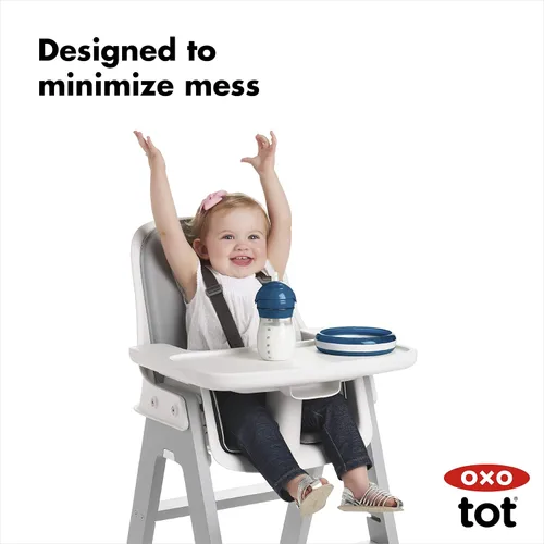 Vista 2 de OXO Tot Transitions - Vaso con pajita, 9 onzas, color azul marino