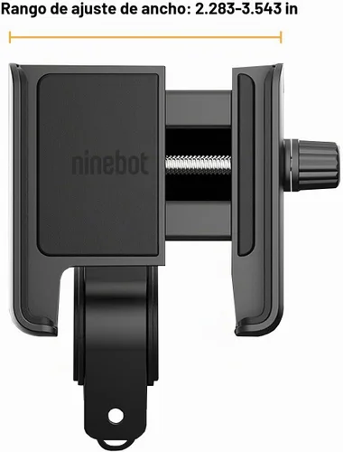 Vista 3 de Segway Ninebot - Soporte para teléfono, ajustable para scooter eléctrico eMoped para manillar de bicicleta, se adapta a cualquier teléfono celular