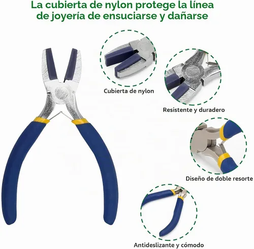 Vista 4 de Alicates de nylon de la fabricación de la joyería 2P, 6 EN 1 Azul