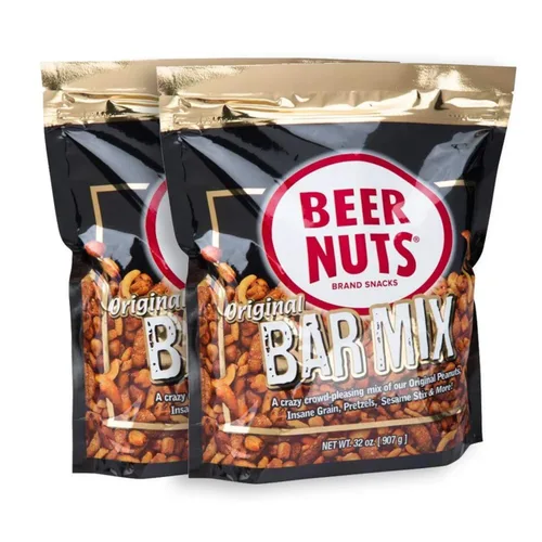 Vista 10 de BEER NUTS Original Bar Mix - Pretzels, Cheese Stix, Sesame Stix, Insane Grain - Bolsa resellable de 20 onzas (paquete de 2)