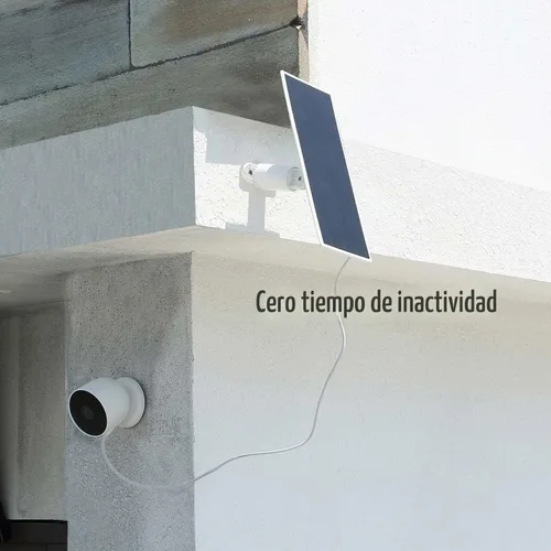Vista 3 de Wasserstein Panel solar de alta calidad, cargador de panel solar para Google Nest Cam exterior o interior, batería - 3.5 W de energía solar - Hecho