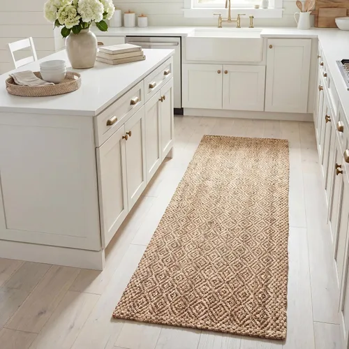 Vista 9 de SAFAVIEH Natural Fiber Collection - Alfombra decorativa de 2 x 3 pies, natural y marrón, hecha a mano con flecos, ideal para zonas de alto tráfico