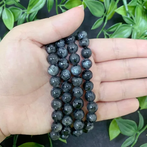 Vista 53 de Gem Avenue Handmade Round Bead Stretch Bracelet Unisex Natural Stone Beaded Jewelry for Men & Women, Elastic Wristband for Daily Wear