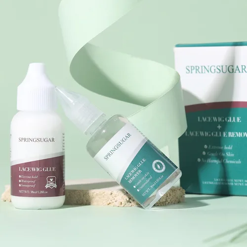 Vista 7 de Kit de pegamento para peluca + removedor de pegamento de peluca de encaje, kit de pegamento de peluca resistente al agua, pegamento de encaje