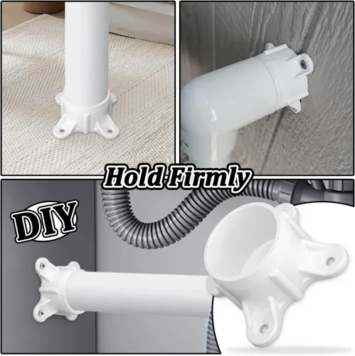 Vista 6 de 12 Paquetes de Bridas de PVC para Tubería de PVC de 1-1/2", Tapas de Rosca de Mesa Accesorios para Proyectos de Soporte de Varilla DIY, Fabricación