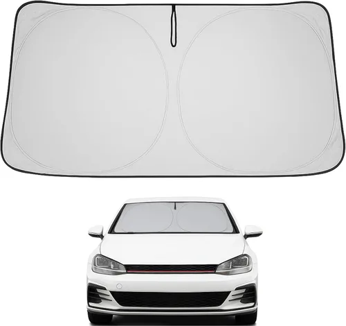 Vista 247 de Proadsy Parasol para parabrisas Rivian R1S 2022-2025 2026 de 4 capas plegable, protector de parasol frontal que bloquea los rayos UV, mantiene