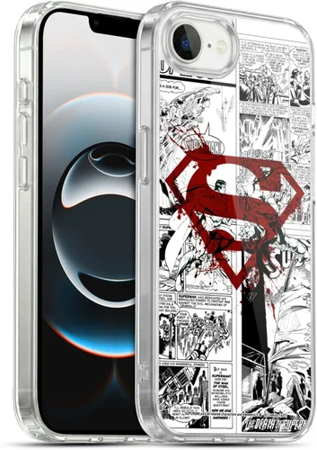 Vista 44 de Head Case Designs Funda de gel con licencia oficial de Superman DC Comics Collage Comicbook Art [protección de grado militar] compatible con Apple