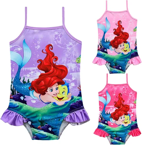 Vista 7 de VECHLO Traje de baño de sirena para niñas de 3 a 8 años