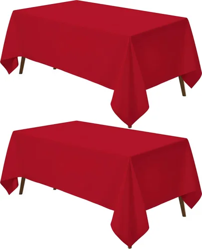 Vista 24 de Utopia Kitchen Mantel rectangular, 1 paquete, mantel lavable a máquina, mantel de poliéster para comedor, fiestas de bufé, pícnics, eventos, bodas