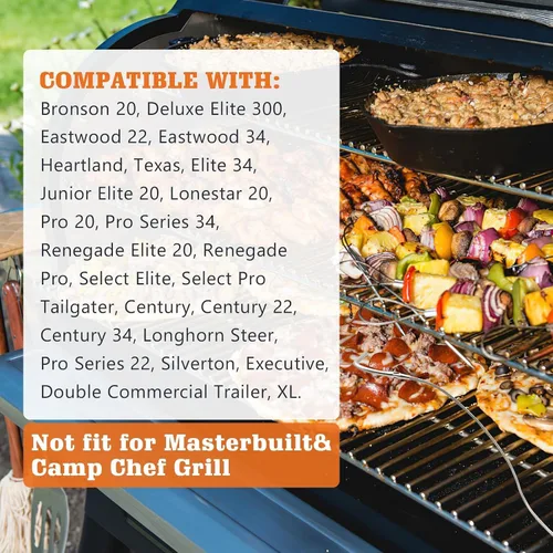 Vista 2 de Sonda de carne impermeable de repuesto, 2 unidades, compatible con parrillas de barbacoa Traeger, enchufe de 0.138 in, sondas de termostato digital