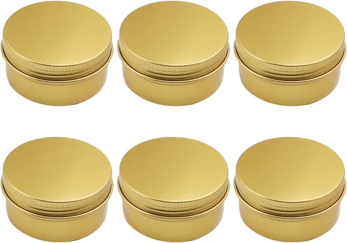 Vista 8 de Othmro Latas redondas de metal de 8.3 onzas, latas de aluminio, contenedores recargables de 8.5 fl oz, botellas de lata con tapa de tornillo