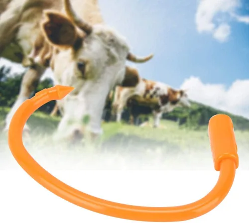 Vista 7 de Ita Nest 3 piezas HL-Q5 Farm plástico Bull vaca bovino nariz anillo especial Groove diseño animales equipo accesorio