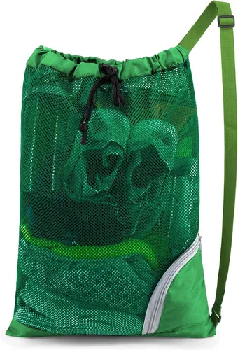 Vista 10 de BeeGreen Gym Bags for Men Women Mesh Drawstring Backpack for Swim Sports Workout Gear Gifts for Swimmers Beach Pool Wrestling Backpack Cinch Bag