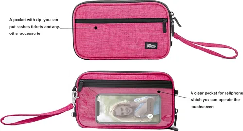 Vista 3 de EAZYMATE - Cartera de viaje familiar con bolsillo para teléfono con pantalla táctil, organizador de crucero de viaje en avión - Papel pintado