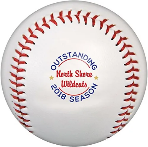 Vista 8 de Pelotas de béisbol personalizadas, tamaño oficial: elige entre 15 diseños o sube una foto o logotipo de empresa
