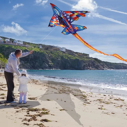 Vista 4 de Kite for Kids & Adults, Easy to Fly Large Kites for Beginner, Beach Kites with Durable Nylon, Family Fun Activities