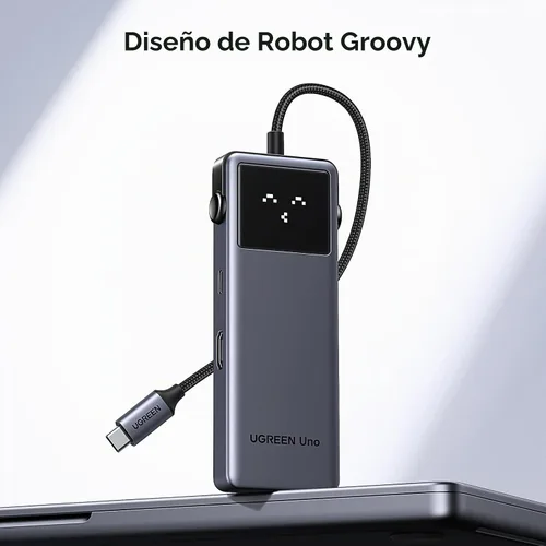 Vista 3 de UGREEN Uno 6 en 1 USB-C Hub 10Gbps Data 4K @60Hz HDMI