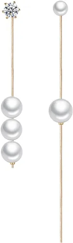 Vista 9 de Aretes colgantes chapados en oro de 14 quilates, hipoalergénicos para mujer Dorado (Gold 1)