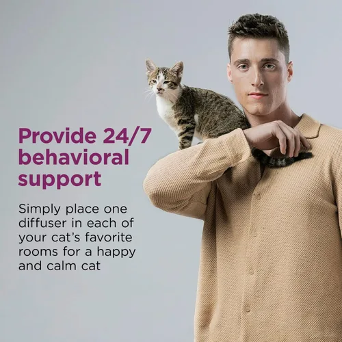 Vista 6 de Comfort Zone Kit de inicio de 30 días: 1 difusor calmante para gatos y 1 recarga; las feromonas para gatos ayudan a la ansiedad; reducen el estrés