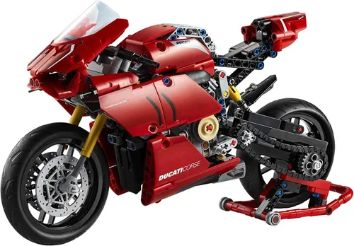 Vista 4 de LEGO Technic Ducati Panigale V4 R Motorcycle 42107 Juego de construcción – Kit coleccionable de modelo de exhibición de superbike con caja